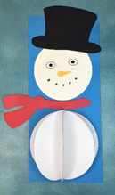 Paper craft of a snowman