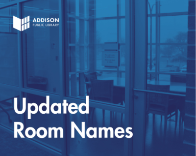 a photo of a study room with text: updated room names