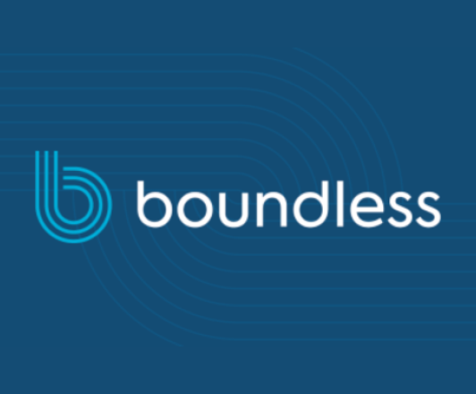 three lines in the shape of a b for boundless